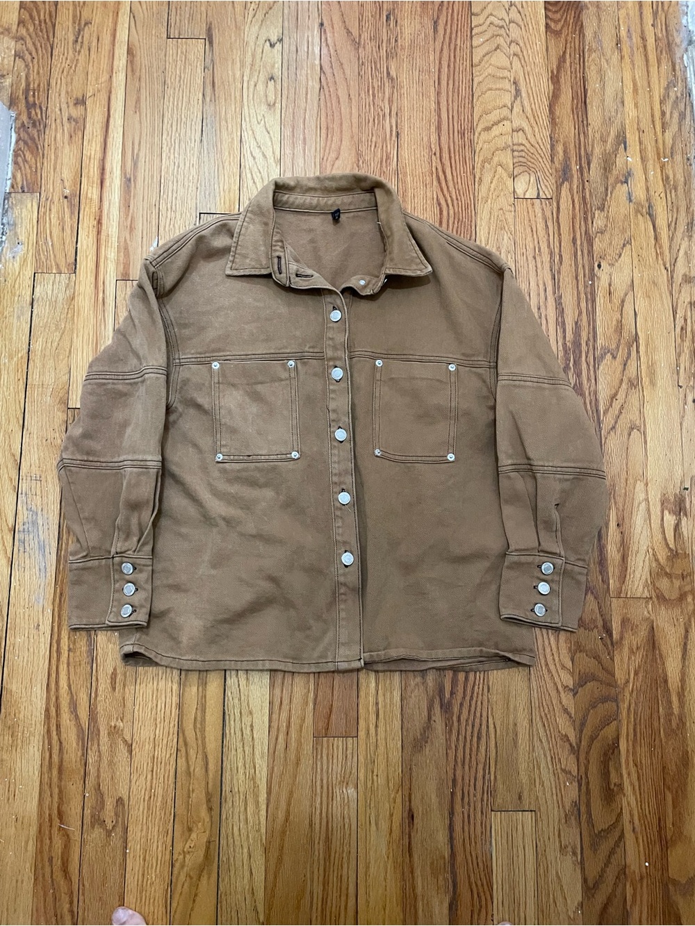PrettyLittleThing Brown Worker-Style Overshirt